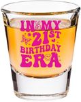 21st Birthday Shot Glass - In My 21st Birthday Era - Funny Birthday Gifts For Him Or Her - 21st Bday Decorations For Men, Women, daughter, Sister, Best Friend, Co-Worker - Twenty One