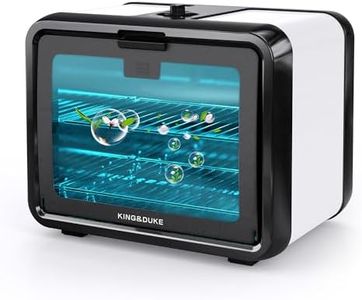 KING&DUKE UV Sanitizer Box & Phone Sanitizer - UV Sterilizer Cabinet for Nail Tools, Manicure Tools, Smartphones, Jewelry - 360° UVC Light Disinfection Box with Timer for Salon & Home Use