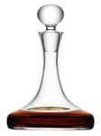 LSA International Bar Ships Decanter 1 Litre Clear| 1 Unit | Mouthblown and Handmade Glass | BR32