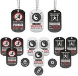 Inkstone Martial Arts Dogtag Necklaces | Wholesale Bulk Pack of 1 Dozen | Karate Party Favors Gifts Uniform Supplies for MMA Judo Taekwondo Juijitsu Aikido Mixed Martial Arts