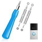 Doorbell Screwdriver with 2Pcs Double-Ended T6 T15 Screwdriver Bit Set for Battery Change, Fit Video Doorbell, Video Doorbell 2 and Pro and Elite (Blue)