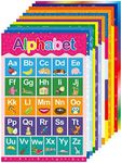 Yoklili Educational Preschool Posters for Toddlers and Kids Classroom Nursery Homeschool Kindergarten Learning Alphabet Numbers Shapes Colors Days, 12 Pack