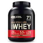 Optimum Nutrition Gold Standard Whey Muscle Building and Recovery Protein Powder With Naturally Occurring Glutamine and Amino Acids, Chocolate Hazelnut, 71 Servings, 2.27kg, Packaging May Vary