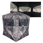 THUNDERBAY SPUR Collector 3 Person Hunting Blind, Portable Ground Blind with Silent Sliding Window, Portable Durable Hunting Tent for Deer & Turkey Hunting