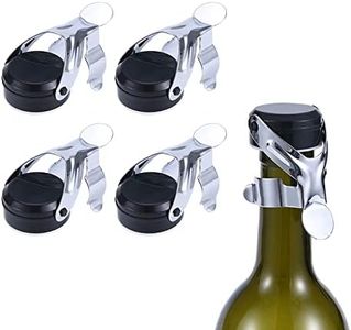 Tappo per Spumante, 4 Pezzi Bottiglie in Acciaio Inossidabile Professionale Vino Frizzante per sigillare Champagne