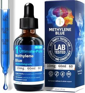 Methylene Blue 1% Solution | 10mg/ml for Humans | Third-Party Lab Tested of Ultra High Purity | 60ml Liquid Drops | Formaldehyde & Alcohol-Free | Beginner-Friendly Formula (2FL.OZ)