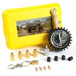 Tire Deflators and Tire Pressure Gauge 75PIS, ATsafepro Automatic Tire Deflators with Tire Gauge Suitable for Offroad, Preset at 18 PSI Tire Deflators(6-30PSI)Quickly Deflate Jeep, Truck, SUV, ATV, RV