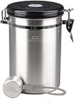 Coffee Culture Large Stainless Steel Coffee Canister, Silver, CC-CANL