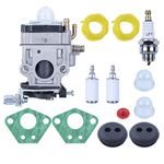 Carburetor Check Valve Fuel Line Filter Service Kit Fit Motor 2 Cycle 43cc Southland Mini Cultivator S-CV-43 SCV43 Carb