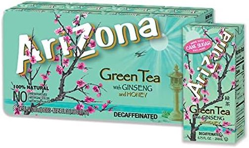 Arizona Green Tea with Ginseng and Honey, Tetra Box, 6.75 Fl Oz, Pack of 32