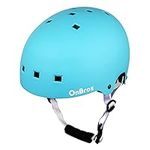 Skateboard Helmet Adult - OnBros Youth Bike Helmet Men or Women, Adjustable Road Bike Helmets for Multi-Sport Bicycle Cycling Skates Scooter Helmet (Blue, L(58-61cm/22.83-24.01 inches))