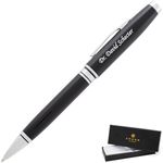 Engraved Cross Pens | Personalized Cross Coventry Ballpoint Pen in Black Lacquer with Chrome Trim. Premium Luxury Gift for Graduation or Business.