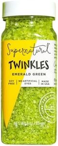 Supernatural Twinkles Sprinkles, Emerald Green Sanding Sugar, Plant-Based Color, Vegan, 3oz, Made in USA