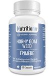Horny Goat Weed by Nutritionn - 100% Pure Epimedium (HGW) With No Added Ingredients - 500 mg Capsules, 1000 mg Once-Daily Serving - Premium Natural Health Supplement