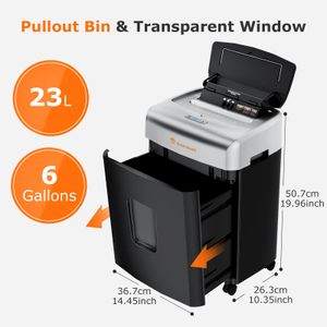Bonsaii Auto Feed Paper Shredder – 110-Sheet Capacity