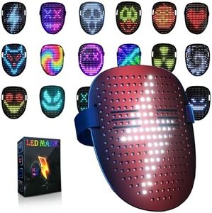 QAQ LED Mask Light Up Mask with Gesture Sensing, Cool Stuff Toys Gifts for Teen Boy, Cool Mask for Halloween Costumes Masquerade