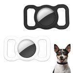 2Pcs Protective Silicone Case Cover for Airtag Case Cover with Pet Collar for Dog Collar Scratch-Resistant Anti-Lost Dog Collar Holder for Dogs Dog Collar Cat Loop Holder Pet Accessories