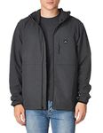 Rip Curl Men's Elite Anti Series Hooded Wind Breaker, Water Repellent Jacket, Black, Large