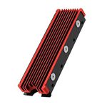 ZORBES® M.2 SSD Heatsink, Aluminum M.2 2280 SSD Heatsink with Thermal Silicone Pad for PC / PS5 M.2 PCIE NVMe SSD or M.2 SATA SSD (Red)