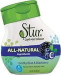 Stur Blue & Blackberry Flavour Single Bottle - 24 Servings - makes 5 litres of drink) High in Vitamin C. All Natural Stevia Water Enhancer. The new alternative to Ice Tea, Lemon Tea, Peach Tea, Squash and Fruit Juice. Real brewed black tea. High in Vitamin C. No-added Sugar. Zero Sugar. Zero Calories. Contains natural Stevia Sweetener. Great support to weight-loss. Helps to stay hydrated during Sports and Fitness. Perfect for tap, bottled still, sparkling water or Sodastream