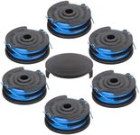 PEHUAP AC41RL3 Autofeed Dual Replacement Trimmer Spool Line 0.065" 27FT for Homelite Electric Weed Eater String Trimmer UT41112 UT41121 UT41120 UT41113 UT41122 UT41112B,7 Pack (6-Line Spool + 1 Cap)