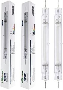 Vegelumax MH 1000Watt DE Metal Halide Double Ended Grow Light Bulb,PPF 1400μmol/s,CCT 10000K,CRI 90+Full Spectrum,for Horticulture Plant Growth Flowering,2Pack