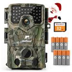 usogood Wildlife Camera 36MP/4K 30fps Trail Camera with Night Vison Motion Activated with 8 Batteries and 32GB SD card - 120°Detection Angle 850nm IR LEDs IP66 Waterproof for Outdoor Garden