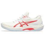 ASICS Women's Game FlyteFoam Pickleball Shoes, Cream/Flash Red, 7