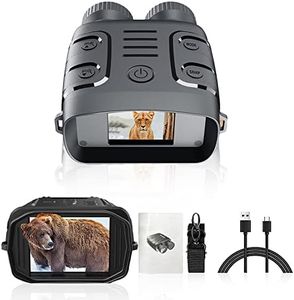 Djioyer Night Vision Goggles, R18 5X Digital Zoom Night Vision Binoculars for Total Night, 1080p Photo & Video Infrared Night Vision Goggles for Spotting, Hunting, Travel, Spy, Surveillance