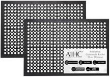 A1HC New All Purpose Anti Fatigue Versatile Rubber Floor Non-Slip Mat with Drain Holes, Perfect as Workplace Mat, Restaurant Kitchen Mat, Commercial Utility Garage Floor Mat - 36" x 60" (2 Pack)