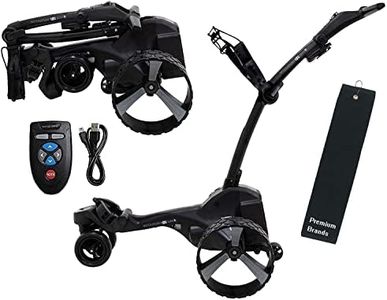 MGI Golf MGI Zip Navigator Remote Control Electric Golf Cart | Includes Premium Golf Towel | Drink Holder | Umbrella Holder | Clip | 36-Hole Upgraded Battery (Black)