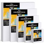 Pllieay Canvas for Painting 10 Packs Blank Canvas Board Canvas Panels Stretched Artist Boards 100% Cotton for Oil Paint Acrylic Painting Mixed Media,Large Blank Canvas Hobby Painters & Beginners