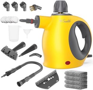 Handheld Steam Cleaner with Safety Lock, 500mL Large Tank & 19PCS Accessories - Multi-Surface Deep Cleaning for Kitchen, Bathroom, Car, Sofa - Removes Stubborn Grime, Sanitizes Surfaces (Yellow)