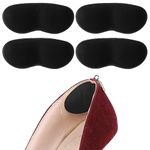 Sibba Heel Grips for Men and Women, 2 Pairs Self-Adhesive Heel Cushion Inserts, Heel Protectors Cushions Prevent Too Big Shoe from Heel Slipping, Blisters, Filler for Loose Shoe Fit(Black)