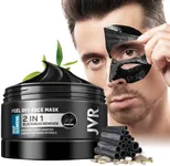 Blackhead Remover Mask, JVR Bamboo Charcoal Peel Off Face Mask for Men, Purifying & Deep Cleansing for All Skin Types 120ml