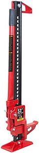 Big Red ARA9446R Torin 33" Ratcheting Off Road Utility Farm Jack, 3 Ton (6,000 lb) Capacity, Red