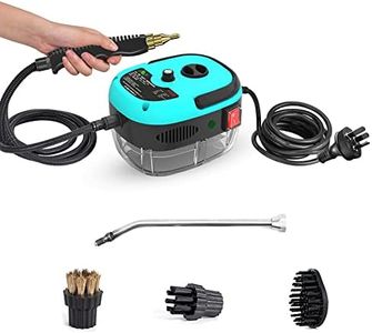 Steam Cleaner, 2500W Portable Handheld Steam Cleaner High Temperature Pressurized Steam Cleaning Machine with Brush Heads for Kitchen Furniture Bathroom Car Lake Blue