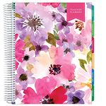 Deluxe Undated Teacher Planner: 8.5"x11" Includes 7 Periods, Page Tabs, Bookmark, Planning Stickers, Pocket Folder Daily Weekly Monthly Planner Yearly Agenda (Spring Floral)