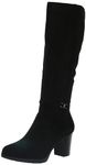 Anne Klein Women's Rya Fashion Boot, Black Suede, 10