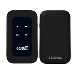 ZEORGIA 4G LTE Wi-Fi Dongle | Universal SIM Support | 150Mbps Speed | Portable Hotspot for 10 Devices | 2100mAh Battery