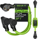 GearIT 30A Y Splitter (3ft) and 30A Surge Protector (2700 Joules)