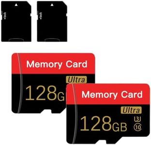 2 Pack Micro SD Card 128GB with SD Adapter High Speed Memory Card for Tablet,Camera,Drone(Red Balck 128GB)