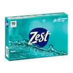 Zest Bar Soap - Enriched with Vitamin E - Moisturizing Body Soap - Gentle Soap - Paraben-Free Soap Bar - Suitable for All Skin Types - Aqua - 16 Pc