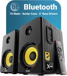 MAJORITY D40X Bluetooth Bookshelf Speakers – Wireless Stereo Audio