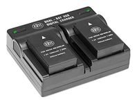 BM Premium Pack of 2 ENEL20, EN-EL20a Batteries and USB Dual Battery Charger for Nikon Coolpix P950, P1000, DL24-500, Coolpix A, 1 AW1, 1 J1, 1 J2, 1 J3, 1 S1, 1 V3 Digital Camera