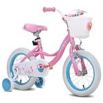 JOYSTAR 14 Inch Kids Bike for Ages 3 4 5 Years Girls, Toddler Bike with Training Wheels & Handbrake for 3-5 Years Old Child, Pink