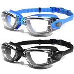 EasYoung Swimming Goggles, 2-Pack Swim Goggles for Adult Men Women Youth, Anti-Fog, UV Protection, No Leaking