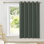 NICETOWN Room Darkening Curtains for Bedroom, Dark Mallard Thermal Insulated Drapes 72 inches Long for Office, Loft, Guestroom (1 Panel, 70" Wide per Panel)