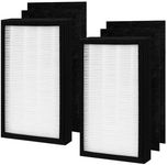 FLT4100 Replacement Filter E Compatible with Germ Guardian AC4100, AC4100CA, AC4150BL Series Air Purifier, 2 H13 True HEPA Filter & 4 Carbon Filters