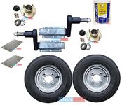 leisure MART 350kg Avonride trailer suspension units supplied with 4 inch PCD hubs, 8 inch 4PR wheels, plates and grease (Set 2) Pt no. LMX1892